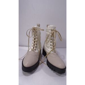 Theory Women's Laced Boot Nylon Ankle Boots Booties NWOB 498 Sz 37